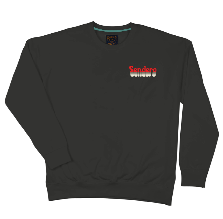 Retro Sendero Logo Sweatshirt- Vintage Black